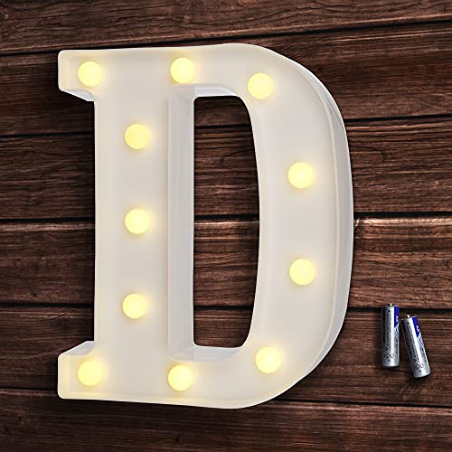 bemece LED Buchstabe Lichter Alphabet, LED Brief Licht, Led dekoration für Geburtstag Party Hochzeit & Urlaub Haus Bar - Buchstabe D von bemece
