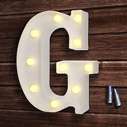 bemece LED Buchstabe Lichter Alphabet, LED Brief Licht, Led dekoration für Geburtstag Party Hochzeit & Urlaub Haus Bar - Buchstabe G von bemece