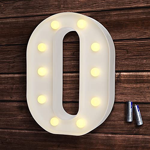 bemece LED Buchstabe Lichter Alphabet, LED Brief Licht, Led dekoration für Geburtstag Party Hochzeit & Urlaub Haus Bar - Buchstabe O von bemece