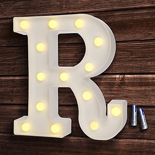 bemece LED Buchstabe Lichter Alphabet, LED Brief Licht, Led dekoration für Geburtstag Party Hochzeit & Urlaub Haus Bar - Buchstabe R von bemece