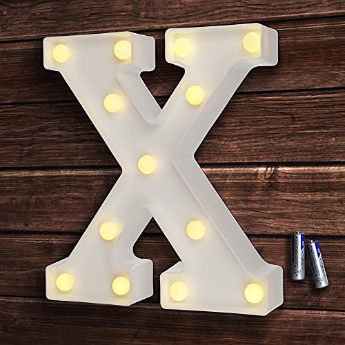 bemece LED Buchstabe Lichter Alphabet, LED Brief Licht, Led dekoration für Geburtstag Party Hochzeit & Urlaub Haus Bar - Buchstabe X von bemece