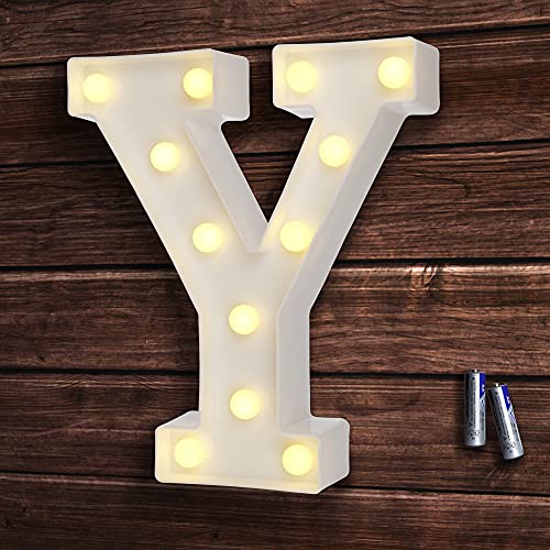 bemece LED Buchstabe Lichter Alphabet, LED Brief Licht, Led dekoration für Geburtstag Party Hochzeit & Urlaub Haus Bar - Buchstabe Y von bemece