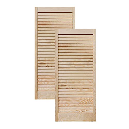 ben+camilla.com Lamellentür Holztür Natur 993 x 394 x 21 mm mit geschlossenen Lamellen für Regale, Schränke, Möbel | Kiefer Holz unbehandelt | Doppel-Paket 2-er Pack von ben+camilla.com