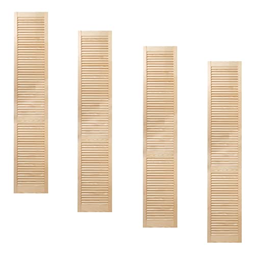 Lamellentür Holztür natur 201,3 x 39,4 cm mit offenen Lamellen für Regale, Schränke, Möbel | Kiefer Holz unbehandelt | Vierer Paket 4-er Pack Lamellentür Holztür natur 201,3 x 39,4 cm mit offenen Lamellen für Regale, Schränke, Möbel | Kiefer Holz unbehandelt | Vierer Paket 4-er Pack von ben+camilla.com