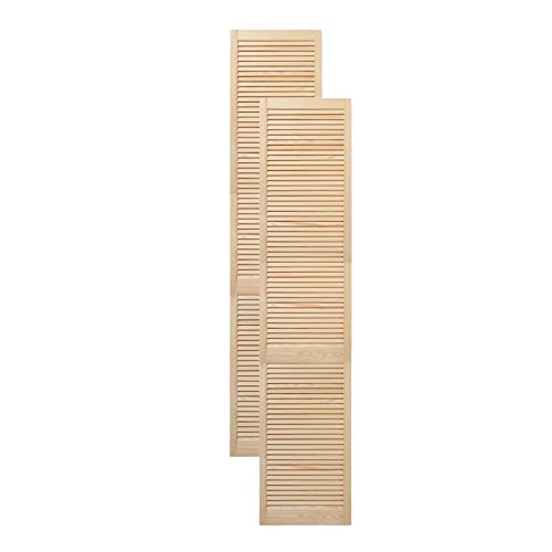 Lamellentür Holztür natur 242,2 x 49,4 cm mit offenen Lamellen für Regale, Schränke, Möbel | Kiefer Holz unbehandelt | Doppel-Paket 2-er Pack Lamellentür Holztür natur 242,2 x 49,4 cm mit offenen Lamellen für Regale, Schränke, Möbel | Kiefer Holz unbehandelt | Doppel-Paket 2-er Pack von ben+camilla.com