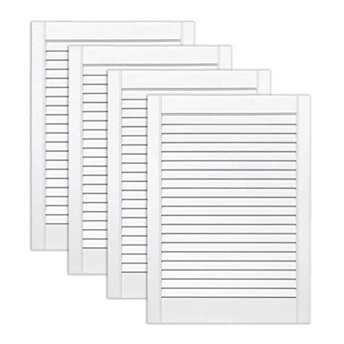 ben+camilla.com 4-er Pack/Vier Stück Lamellentüren 690 x 494 x 21 mm weiß seidenmatt mit offenen Lamellen Kiefernholz für Regale, Schränke, Möbel - EINBAUFERTIG grundiert & lackiert ben+camilla.com 4-er Pack/Vier Stück Lamellentüren 690 x 494 x 21 mm weiß seidenmatt mit offenen Lamellen Kiefernholz für Regale, Schränke, Möbel - EINBAUFERTIG grundiert & lackiert von ben+camilla.com