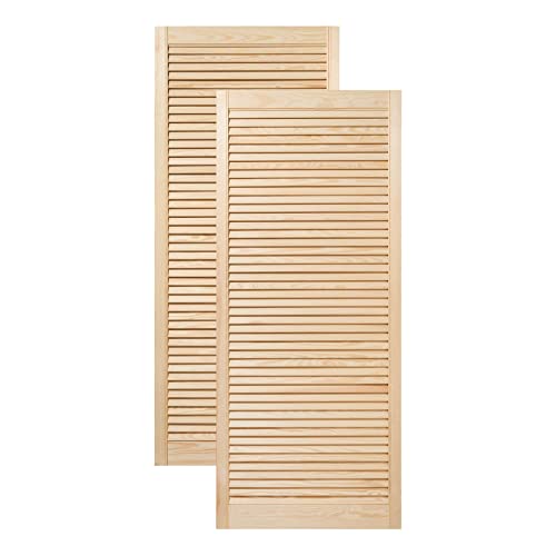 ben+camilla.com Doppel-Paket / 2-er Pack Lamellentüren 140,6 x 59,4 cm Holztür Natur mit offenen Lamellen für Regale, Schränke, Möbel | Kiefer Holz unbehandelt ben+camilla.com Doppel-Paket / 2-er Pack Lamellentüren 140,6 x 59,4 cm Holztür Natur mit offenen Lamellen für Regale, Schränke, Möbel | Kiefer Holz unbehandelt von ben+camilla.com