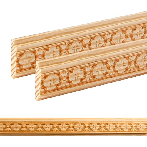 ben+camilla.com Ornament Leiste Holz für Möbel in 29 x 6 x 1000 mm | 2-er Set = 2 Meter | PK-935 mit 3D Blumen Kiefer | Zierprofile Friesenleiste Wandleiste Profilleiste ben+camilla.com Ornament Leiste Holz für Möbel in 29 x 6 x 1000 mm | 2-er Set = 2 Meter | PK-935 mit 3D Blumen Kiefer | Zierprofile Friesenleiste Wandleiste Profilleiste von ben+camilla.com