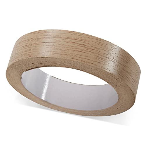 ben+camilla.com Kantenumleimer Selbstklebend | Eiche Natur Holz-Struktur 19 mm x 5 m Rolle | Melamin Umleimer Kantenband zum Überkleben wie Klebeband OHNE Bügeln für Möbelbauplatten und Regalbretter von ben+camilla.com