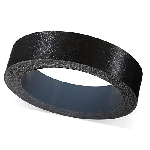 ben+camilla.com Selbstklebender Kantenumleimer | Schwarz 19 mm x 5 m Rolle (Perl-Struktur) | Kantenschutz zum Überkleben - wie Klebeband OHNE Bügeln | Premium Qualität für professionelle Ergebnisse von ben+camilla.com