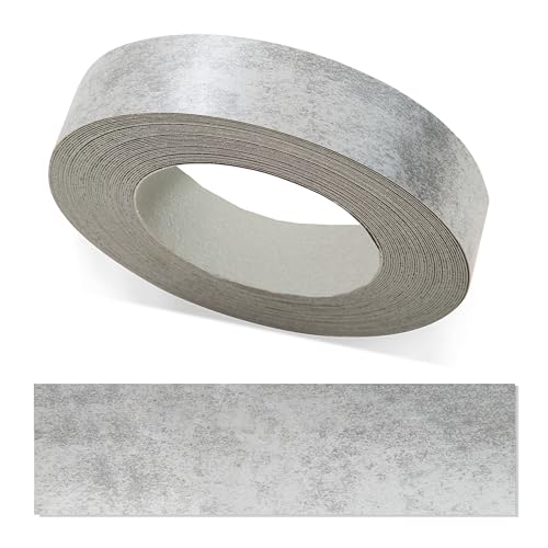 ben+camilla.com Kantenumleimer zum Aufbügeln | Beton 22 mm x 25 m Rolle (glatt matt) | Premium Qualität für professionelle Ergebnisse | Kantenschutz von ben+camilla.com