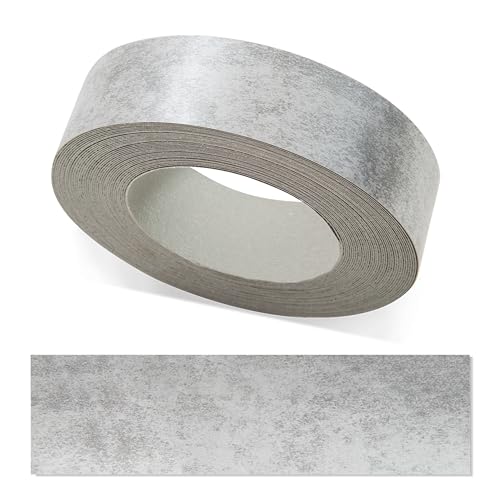 ben+camilla.com Kantenumleimer zum Aufbügeln | Beton 30 mm x 25 m Rolle (glatt matt) | Premium Qualität für professionelle Ergebnisse | Kantenschutz von ben+camilla.com