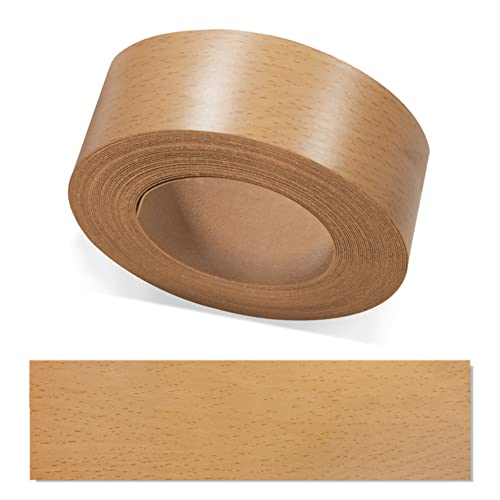 ben+camilla.com Kantenumleimer zum Aufbügeln | Buche 45 mm x 25 m Rolle glatt matt | Melamin Bügelkante Kantenband für Möbelbauplatten Regalbretter von ben+camilla.com