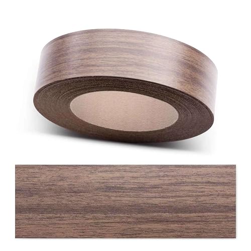 ben+camilla.com Kantenumleimer zum Aufbügeln | Nussbaum 20 mm x 25 m Rolle glatt matt | Melamin Bügelkante Kantenband für Möbelbauplatten Regalbretter von ben+camilla.com