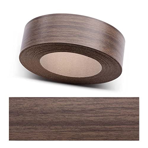 ben+camilla.com Kantenumleimer zum Aufbügeln | Nussbaum 22 mm x 10 m Rolle glatt matt | Melamin Bügelkante Kantenband für Möbelbauplatten Regalbretter von ben+camilla.com