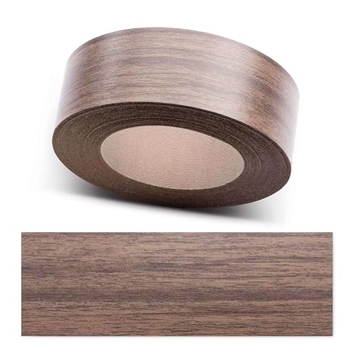 ben+camilla.com Kantenumleimer zum Aufbügeln | Nussbaum 30 mm x 25 m Rolle glatt matt | Melamin Bügelkante Kantenband für Möbelbauplatten Regalbretter von ben+camilla.com