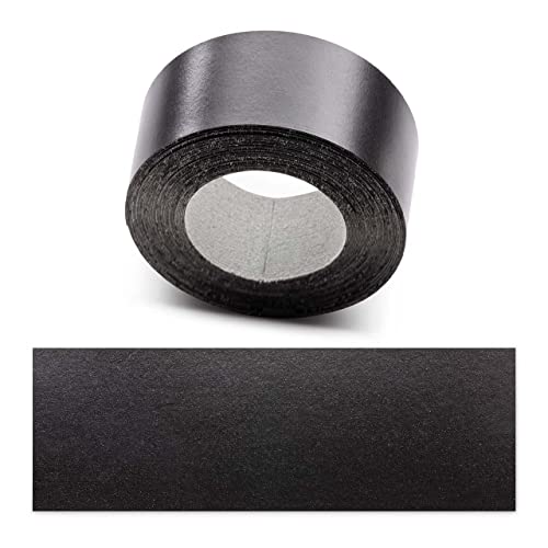 ben+camilla.com Kantenumleimer zum Aufbügeln | Schwarz 60 mm x 5 m Rolle (matt glatt) | Premium Qualität für professionelle Ergebnisse | Kantenschutz von ben+camilla.com