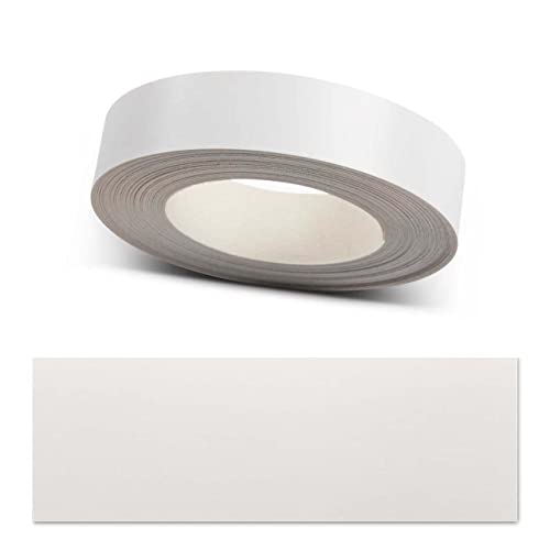 ben+camilla.com Kantenumleimer zum Aufbügeln | Weiß 20 mm x 50 m Rolle (matt glatt) | Premium Qualität für professionelle Ergebnisse | Kantenschutz von ben+camilla.com