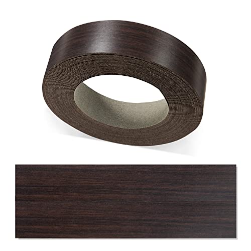 ben+camilla.com Kantenumleimer zum Aufbügeln | Wenge 22 mm x 50 m Rolle glatt matt | Melamin Bügelkante Kantenband für Möbelbauplatten Regalbretter von ben+camilla.com