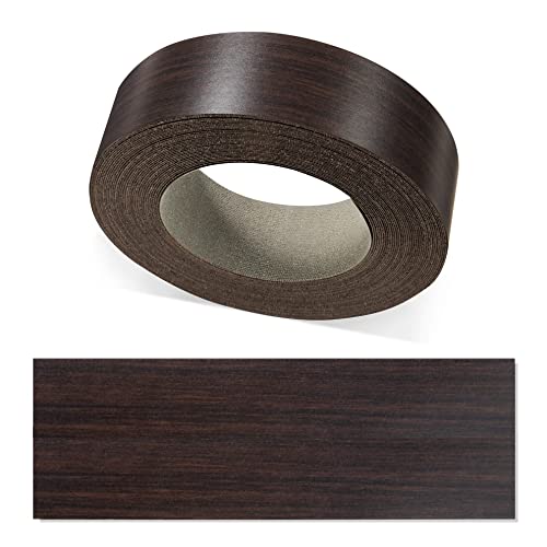 ben+camilla.com Kantenumleimer zum Aufbügeln | Wenge 30 mm x 50 m Rolle (glatt matt) | Premium Qualität für professionelle Ergebnisse | Kantenschutz von ben+camilla.com
