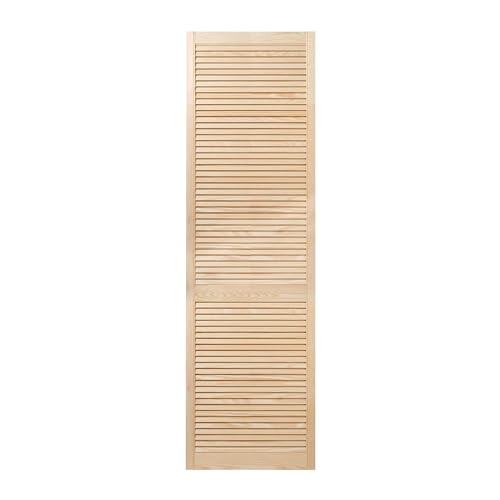 ben+camilla.com offene Lamellentür | 201,3 x 59,4 cm Natur | Hochwertige Massivholz Lamellentüren | Für Schrank- und Möbelbau | Kiefernholz unbehandelt von ben+camilla.com