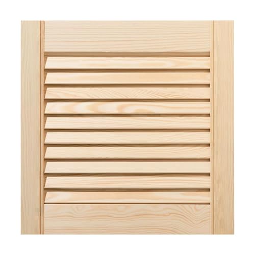 ben+camilla.com offene Lamellentür | 39,5 x 39,4 cm Natur | Hochwertige Massivholz Lamellentüren | Für Schrank- und Möbelbau | Kiefernholz unbehandelt von ben+camilla.com