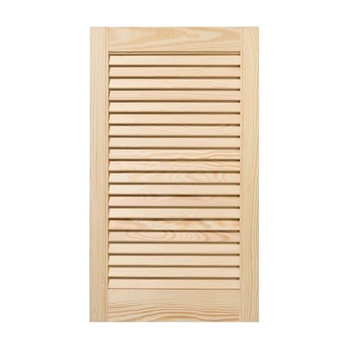 ben+camilla.com offene Lamellentür | 69 x 39,4 cm Natur | Hochwertige Massivholz Lamellentüren | Für Schrank- und Möbelbau | Kiefernholz unbehandelt von ben+camilla.com