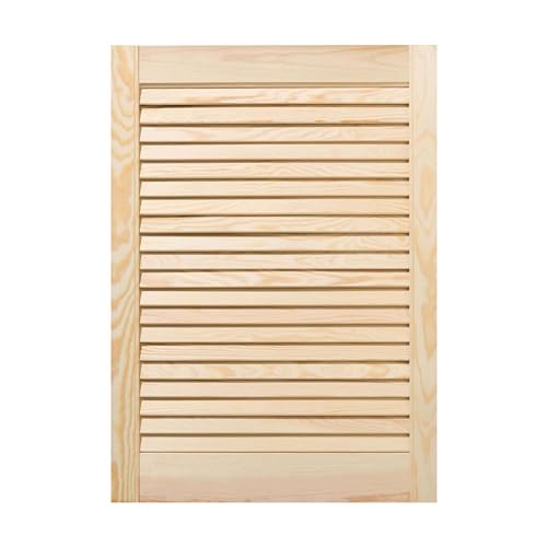 ben+camilla.com offene Lamellentür | 69 x 49,4 cm Natur | Hochwertige Massivholz Lamellentüren | Für Schrank- und Möbelbau | Kiefernholz unbehandelt von ben+camilla.com