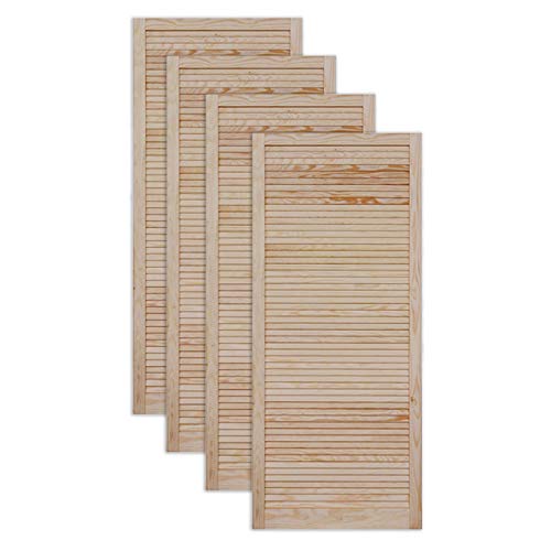 ben+camilla.com Lamellentür Holztür Natur 1400 x 594 x 21 mm mit geschlossenen Lamellen für Regale, Schränke, Möbel | Kiefer Holz unbehandelt | Vierer Paket 4-er Pack ben+camilla.com Lamellentür Holztür Natur 1400 x 594 x 21 mm mit geschlossenen Lamellen für Regale, Schränke, Möbel | Kiefer Holz unbehandelt | Vierer Paket 4-er Pack von ben+camilla.com