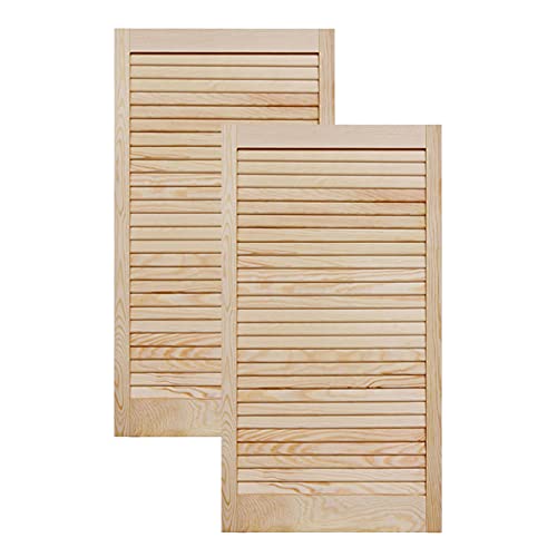 ben+camilla.com Lamellentür Holztür Natur 993 x 494 x 21 mm mit geschlossenen Lamellen für Regale, Schränke, Möbel | Kiefer Holz unbehandelt | Doppel-Paket 2-er Pack von ben+camilla.com