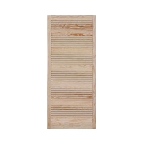 ben+camilla.com geschlossene Lamellentür | 140 x 59,4 cm natur | Hochwertige Massivholz Lamellentüren | Für Schrank- und Möbelbau | Kiefernholz unbehandelt von ben+camilla.com