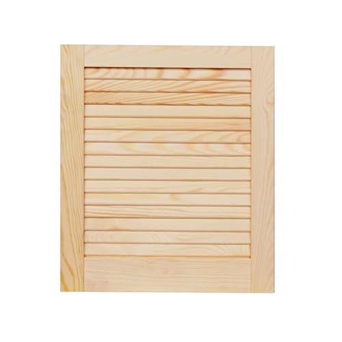 ben+camilla.com geschlossene Lamellentür | 46,2 x 39,4 cm natur | Hochwertige Massivholz Lamellentüren | Für Schrank- und Möbelbau | Kiefernholz unbehandelt von ben+camilla.com
