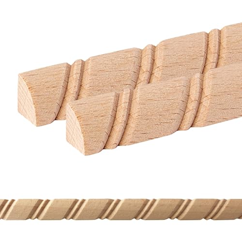 ben+camilla.com Ornament Leiste Holz für Möbel in 12 x 12 x 1000 mm | 2-er Set = 2 Meter | SB-281 Viertelstab mit 3D Spirale Buche | Zierprofile Friesenleiste Wandleiste Profilleiste ben+camilla.com Ornament Leiste Holz für Möbel in 12 x 12 x 1000 mm | 2-er Set = 2 Meter | SB-281 Viertelstab mit 3D Spirale Buche | Zierprofile Friesenleiste Wandleiste Profilleiste von ben+camilla.com