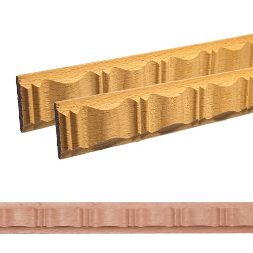 ben+camilla.com Ornament Leiste Holz für Möbel in 25 x 6 x 1000 mm | 2-er Set = 2 Meter | SB-295 mit 3D Wellen Buche | Zierprofile Friesenleiste Wandleiste Profilleiste ben+camilla.com Ornament Leiste Holz für Möbel in 25 x 6 x 1000 mm | 2-er Set = 2 Meter | SB-295 mit 3D Wellen Buche | Zierprofile Friesenleiste Wandleiste Profilleiste von ben+camilla.com