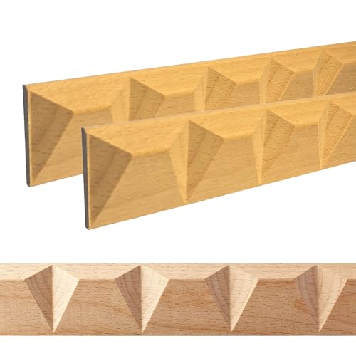 ben+camilla.com Ornament Leiste Holz für Möbel in 40 x 10 x 1000 mm | 2-er Set = 2 Meter | SB-691 mit 3D Pyramiden Buche | Zierprofile Friesenleiste Wandleiste Profilleiste ben+camilla.com Ornament Leiste Holz für Möbel in 40 x 10 x 1000 mm | 2-er Set = 2 Meter | SB-691 mit 3D Pyramiden Buche | Zierprofile Friesenleiste Wandleiste Profilleiste von ben+camilla.com