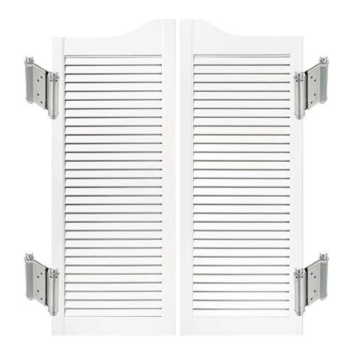 ben+camilla.com Saloontüren Komplett-Set (L/R-Paar+Pendel-Scharniere) | 100 x 80 cm Weiß - Premium Lackiert | Hochwertige Massivholz Schwingtüren von ben+camilla.com