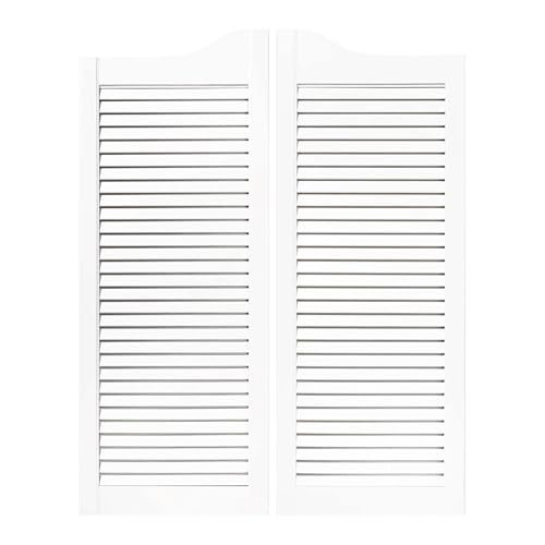 ben+camilla.com Saloontüren Set (L/R-Paar) | 100 x 80 cm Weiß - Premium Lackiert | Hochwertige Massivholz Schwingtüren von ben+camilla.com