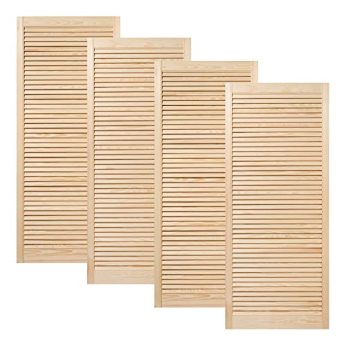 ben+camilla.com Vierer Paket / 4-er Pack Lamellentüren 140,6 x 59,4 cm Holztür Natur mit offenen Lamellen für Regale, Schränke, Möbel | Kiefer Holz unbehandelt ben+camilla.com Vierer Paket / 4-er Pack Lamellentüren 140,6 x 59,4 cm Holztür Natur mit offenen Lamellen für Regale, Schränke, Möbel | Kiefer Holz unbehandelt von ben+camilla.com