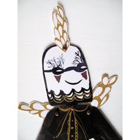 Verkauf A Vogel in Hand Diy Artikulierte Papierpuppe/Klapptier Serie von benconservato