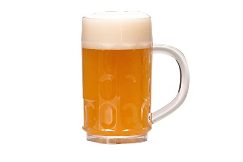 benderstore Bierkrug 300 ml | 4er Set mit Griff | glasklar | Mehrweg | Maßkrug mit Eichung aus Kunststoff Polycarbonat | Made in Germany von benderstore
