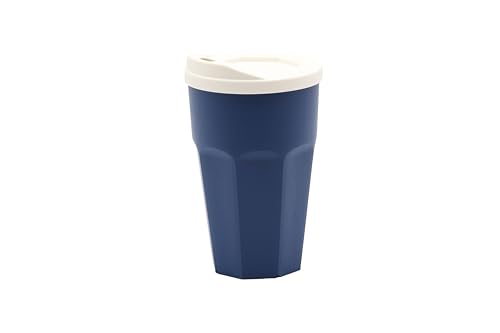 benderstore Kaffeebecher to go | mit Deckel und Trinköffnung | 2er Set | Bruchfest | 300 ml | Coffee | Made in Germany | blau von benderstore