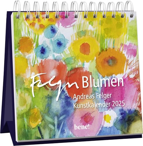 Monatskalender 2025: Blumen: Postkartenkalender | Kunstkalender mit 12 Postkarten. Spiralbindung von bene! Kalender