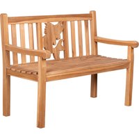 Gartenbank Fisch Teak 120 cm von bene living