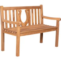 Gartenbank Hufeisen Teak 120 cm von bene living