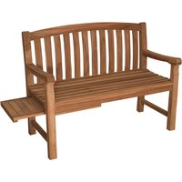 Gartenbank Lancaster Teak 120 cm mit Seitentisch von bene living