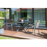 Gartenmöbelset Diningsessel Alicante mit Tisch Malaga 120cm von bene living