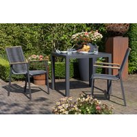 Gartenmöbelset Diningsessel Alicante mit Tisch Tarifa 90x90cm von bene living