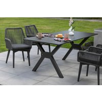 Gartenmöbelset Diningsessel Marbella mit Tisch Granada 180x90cm von bene living