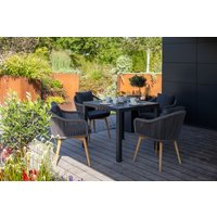 Gartenmöbelset Diningsessel Solana mit Tisch Tarifa 90 x 90 cm von bene living