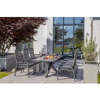 Gartenmöbelset Relaxsessel Lucena mit Tisch Malaga 200 x 90 cm von bene living